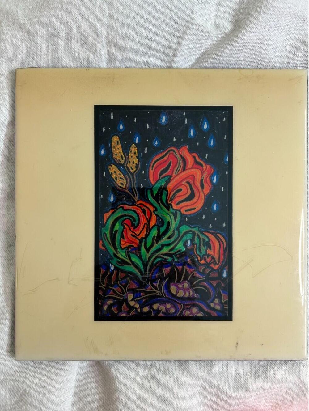 Vintage Elizabeth Brownrigg Ceramic Tile Art Decor Wall Hanging Picture Rare